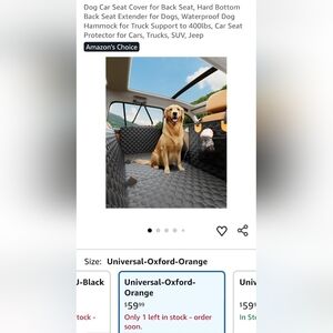 Premium Black Dog Car Seat Cover